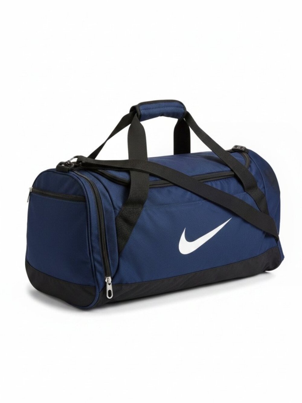 Nike Unisex Navy Blue Duffel with Black Straps and White Swoosh